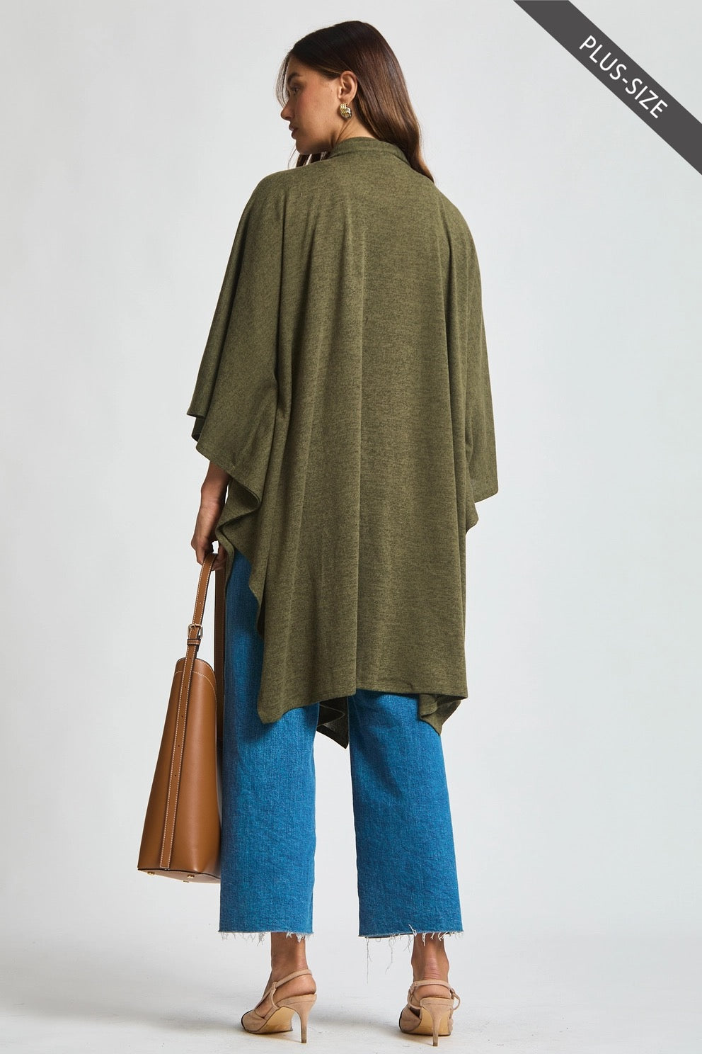 DRAPED PONCHO CAPE (plus)