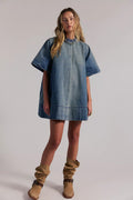 HARLOW DENIM MINI DRESS