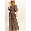 OFF THE SHOULDER BLOUSE AND PANTS SET