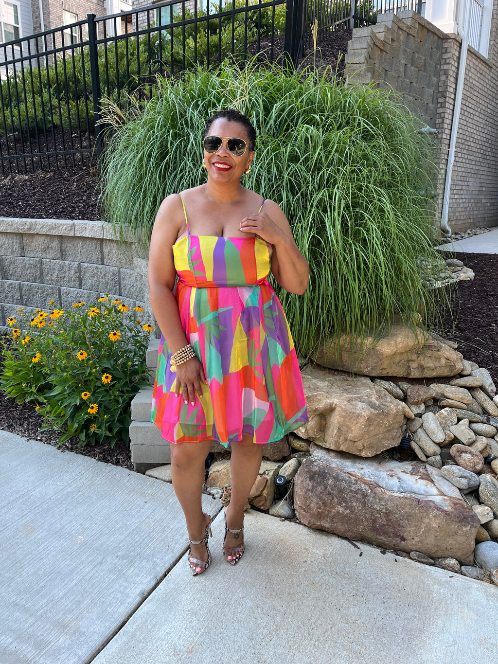 SPAGHETTI STRAP TIE BACK DRESS