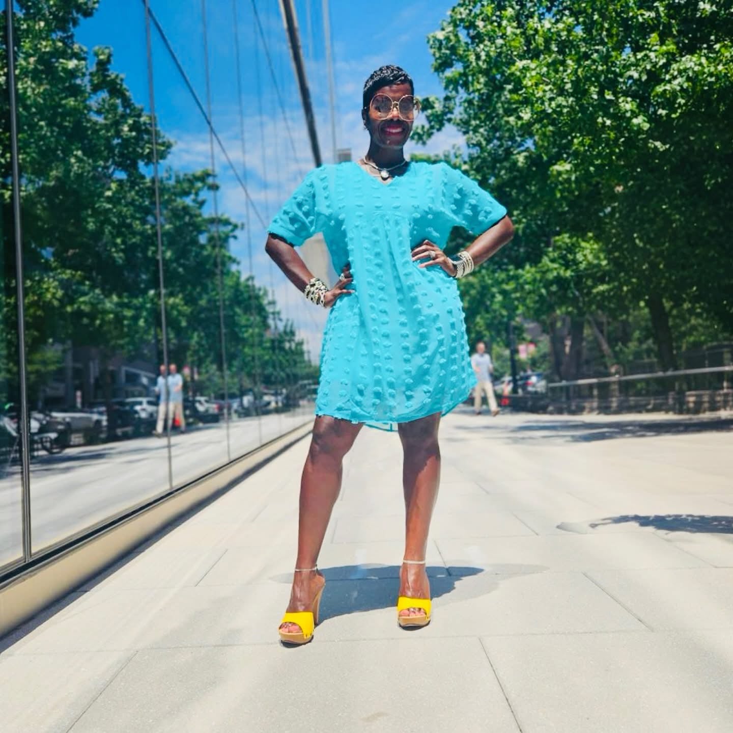 SWISS DOTS BABYDOLL DRESS