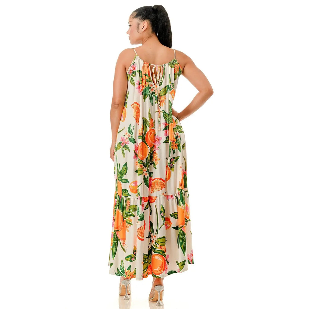 SUMMER TROPICAL MAXI DRESS
