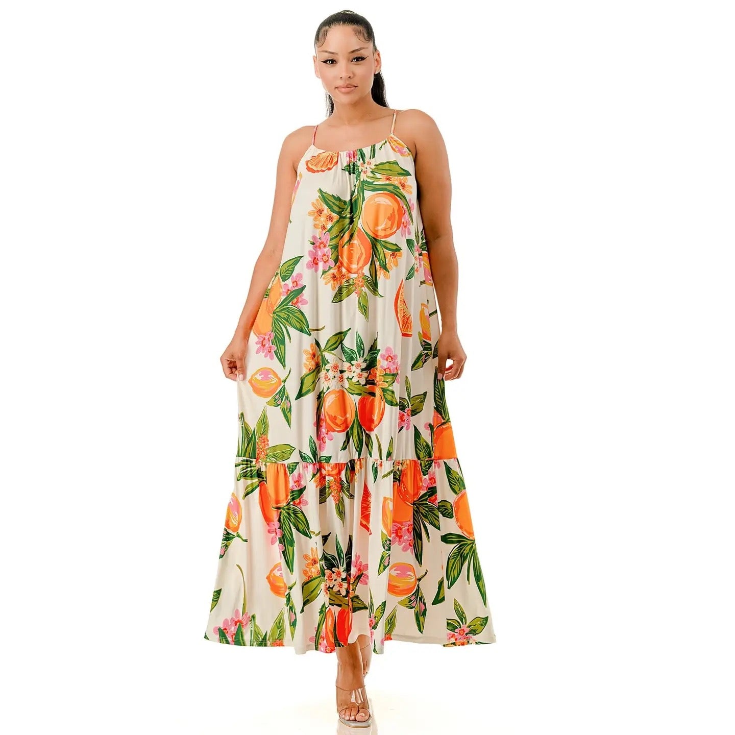 SUMMER TROPICAL MAXI DRESS