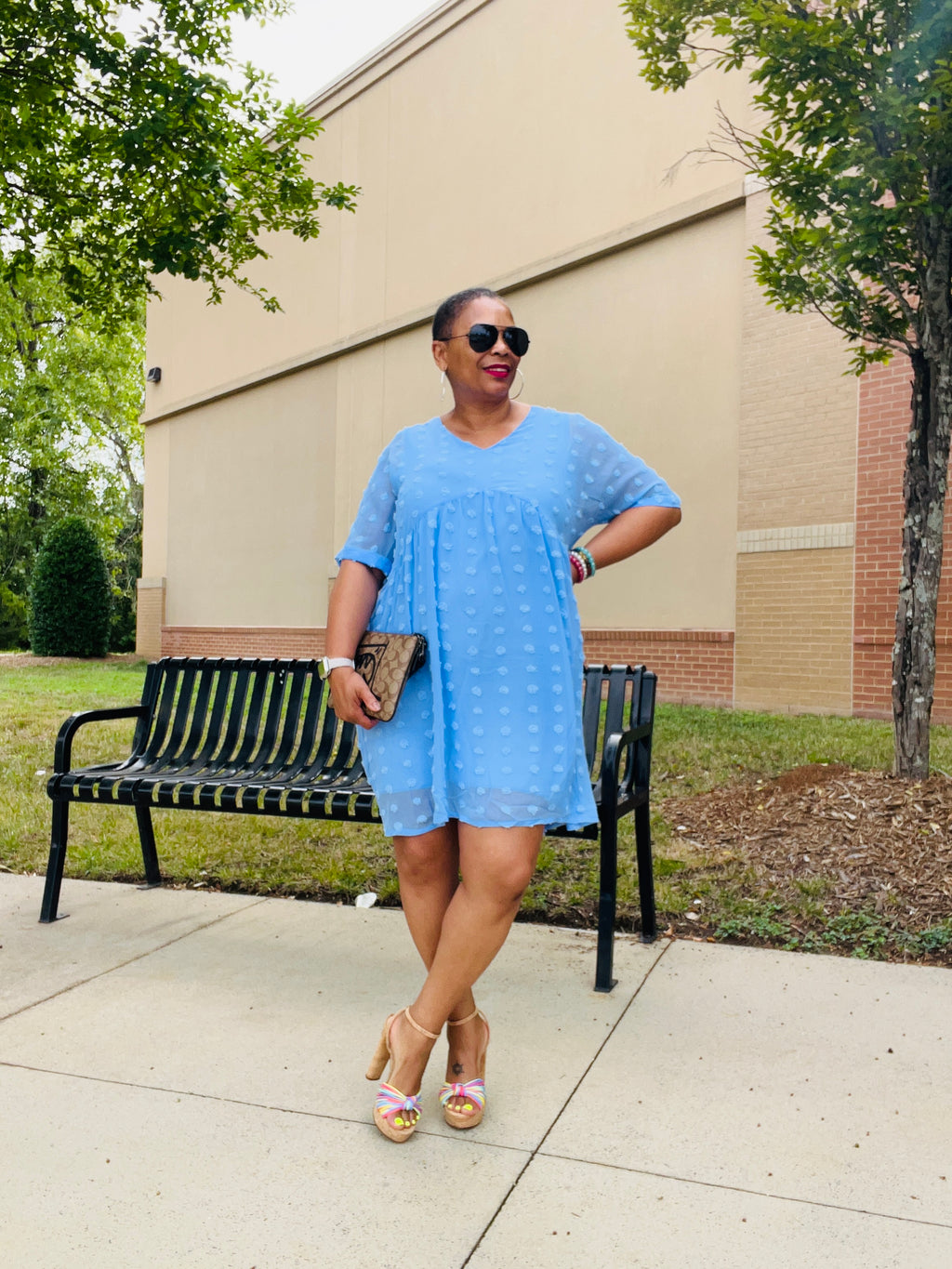 SWISS DOTS BABYDOLL DRESS