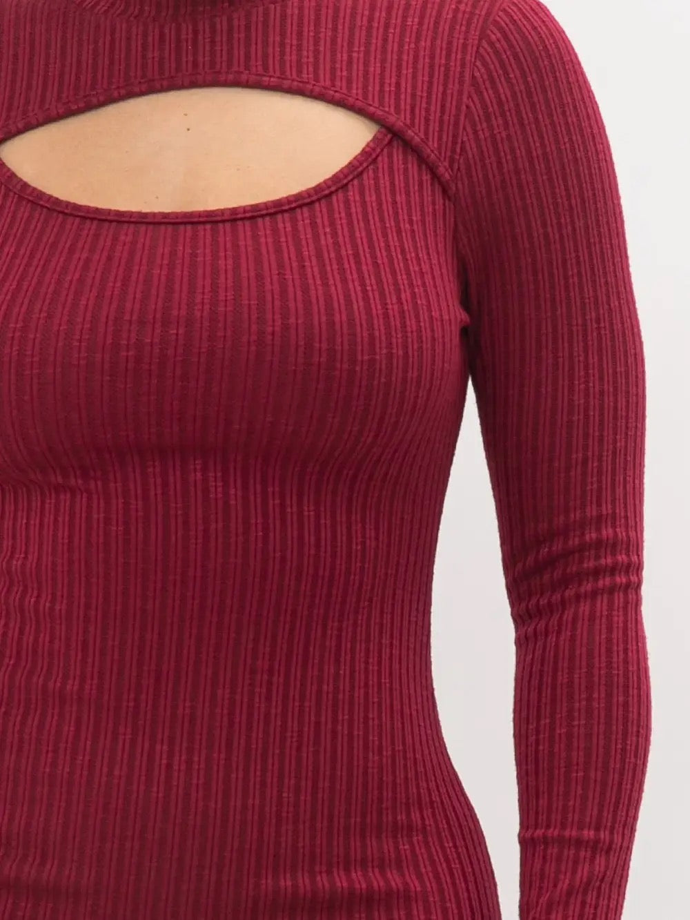 MOCK NECK SWEATER DRESS