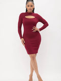 MOCK NECK SWEATER DRESS