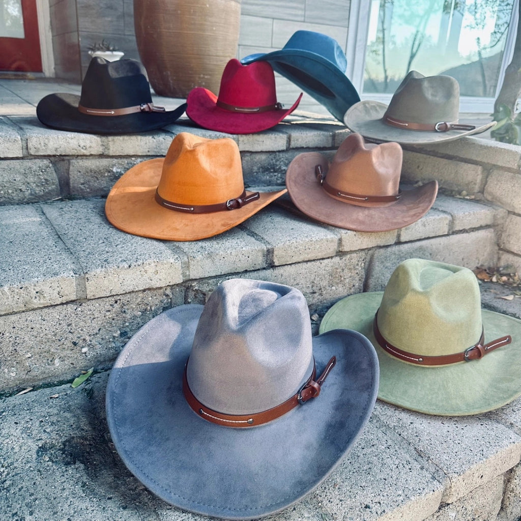 CLASSIC VEGAN SUEDE WESTERN HAT (+colors)