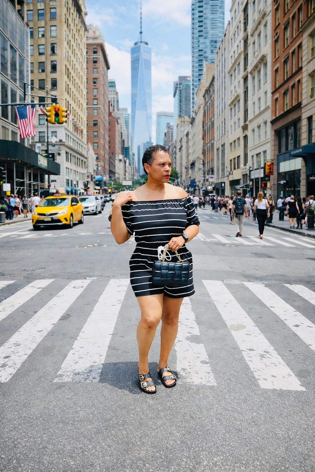 STRIPE OFF SHOULDER ROMPER (+colors)