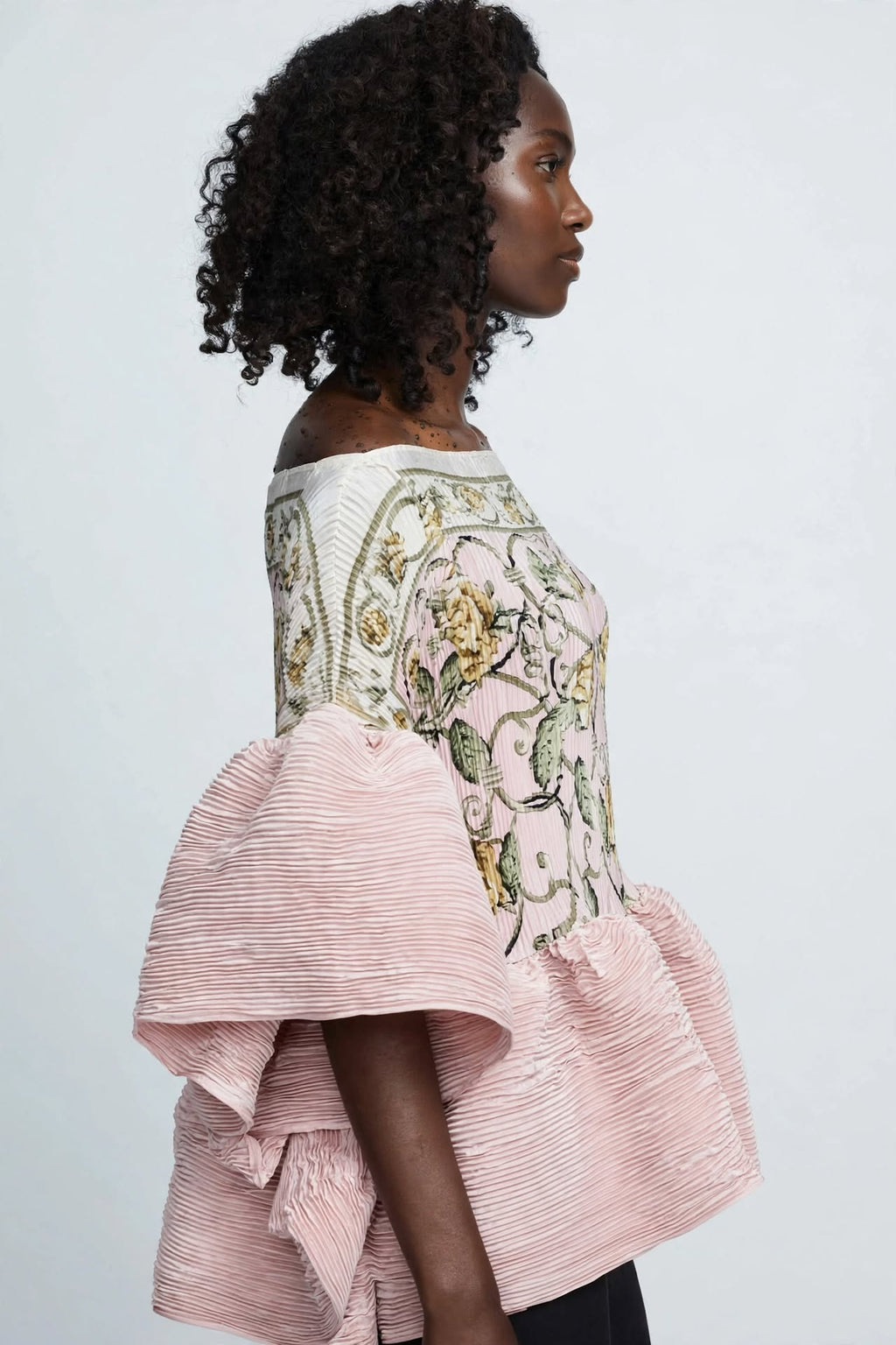 PRINT PLEATED TUNIC
